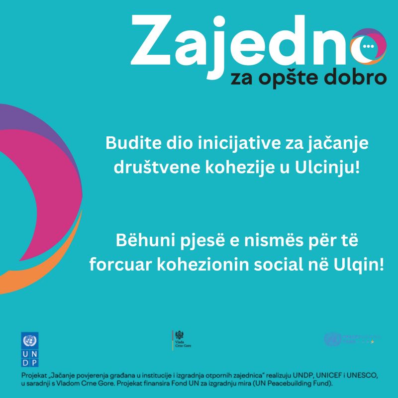 Pozivamo vas da budete dio inovativne inicijative za jačanje društvene kohezije u svojoj zajednici!